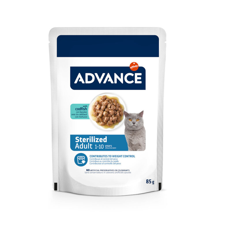 Advance Sterilized Bacalao para Gatos 85 gr.