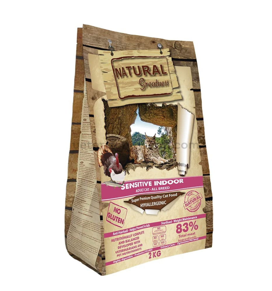 Natural Greatness Sensitive Indoor para Gatos