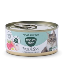 Natura Diet Atún y Bacalao para Gatos Adultsos / Senior 85gr